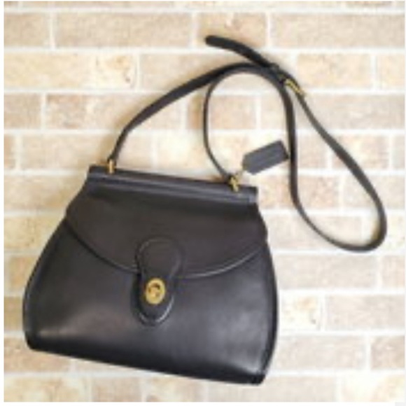 Post Pouch black leather satchel cross body purse EUC - Picture 12 of 12